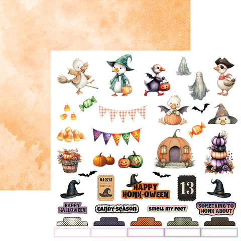 Country Craft Creations - Happy Honk-oween - 8x8 - Cotton Bristol