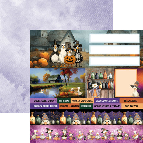 Country Craft Creations - Happy Honk-oween - 8x8 - Cotton Bristol