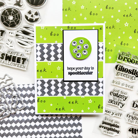 Catherine Pooler - Ghostly Greeting Sentiments Stamp & Die Bundle