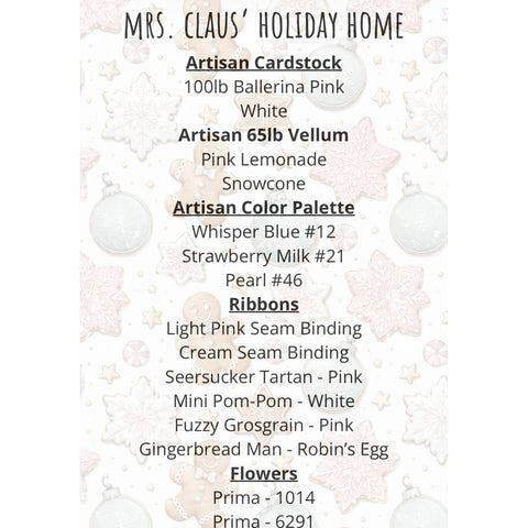 Country Craft Creations - Mrs. Claus's Holiday Home - 8x8 Paper Collection (PREORDER - shipping November 12th)