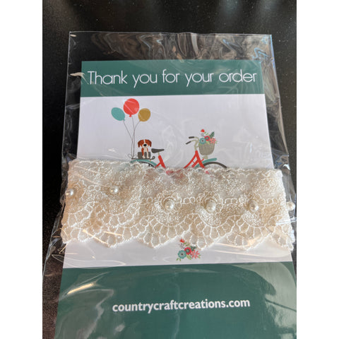 Lace - Bead - Wedding / Ivory