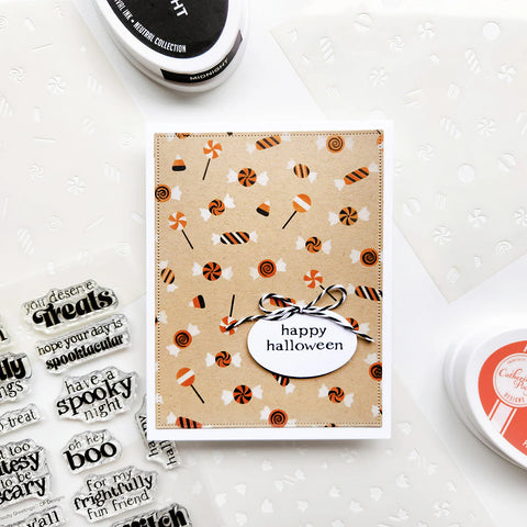 Catherine Pooler - Ghostly Greeting Sentiments Stamp & Die Bundle