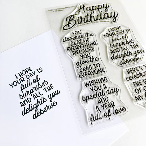 Catherine Pooler - Inside Out Birthday Sentiments Stamp Set