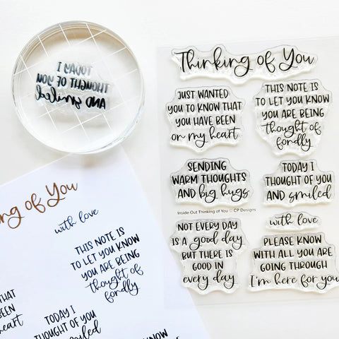 Catherine Pooler - Inside Out Thinking of You Sentiments Stamp Set
