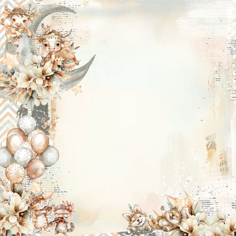 49 & Market - Little Dreamer - Double-Sided Cardstock 12x12 - Over The Moon