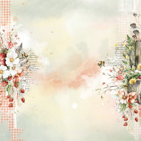 49 & Market - Nature's Haven - 12x12 Single Sheets - Busy Bee