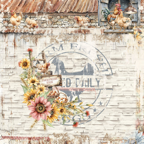 49 & Market - Whispering Ways - 12x12 Solid Single Sheets - Farm Fresh