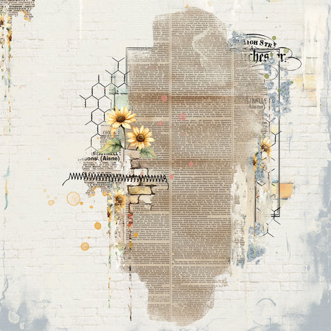 49 & Market - Whispering Ways - 12x12 Solid Single Sheets - Barn Blessings