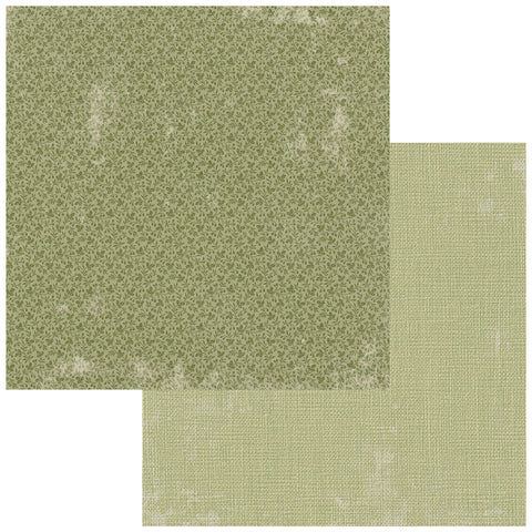 49 & Market - Whispering Ways - 12x12 Solid Single Sheets - Sage Green