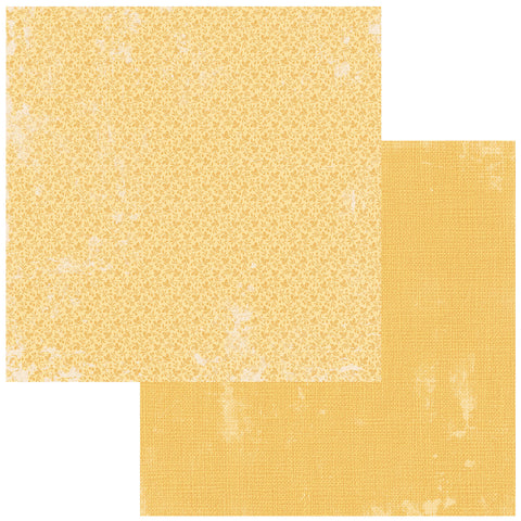 49 & Market - Whispering Ways - 12x12 Solid Single Sheets - Mustard Yellow