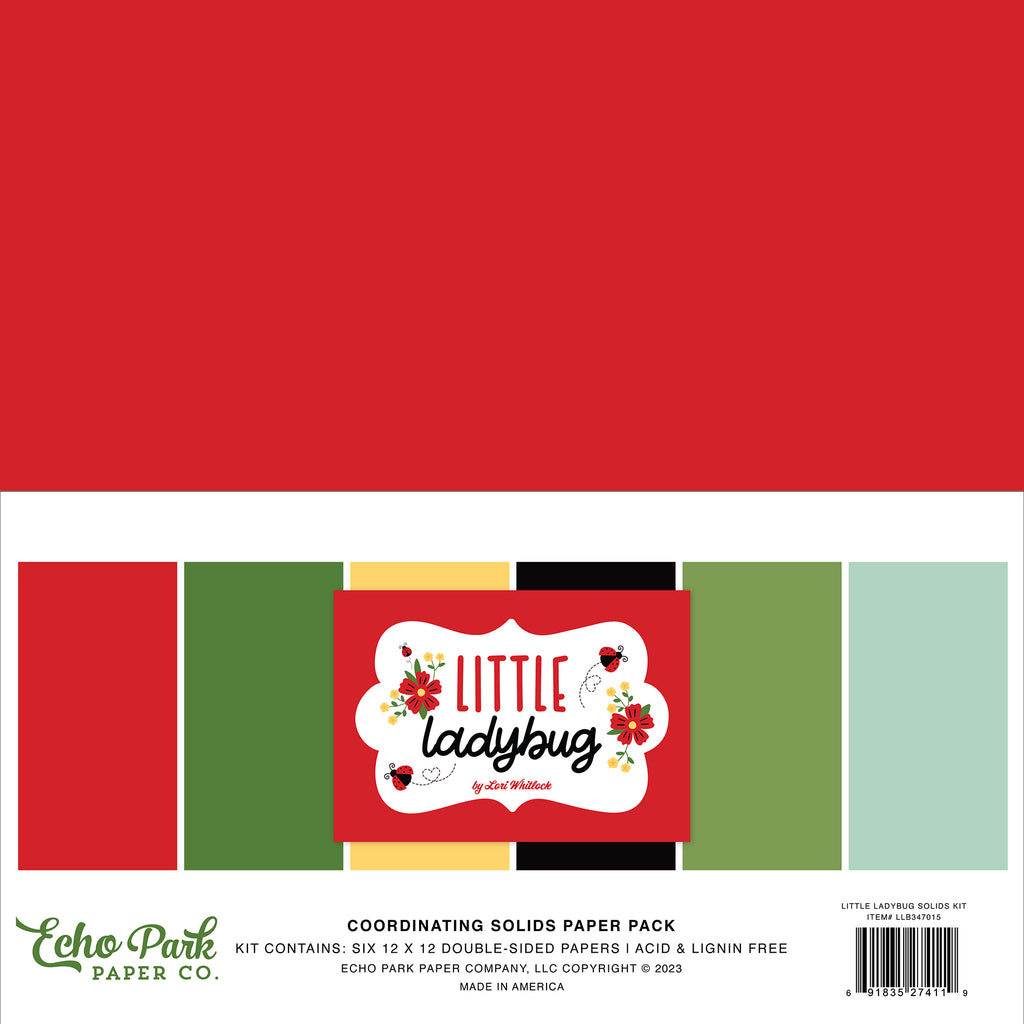 Echo Park - Little Ladybug - 12x12 Coordinating Solids Kit