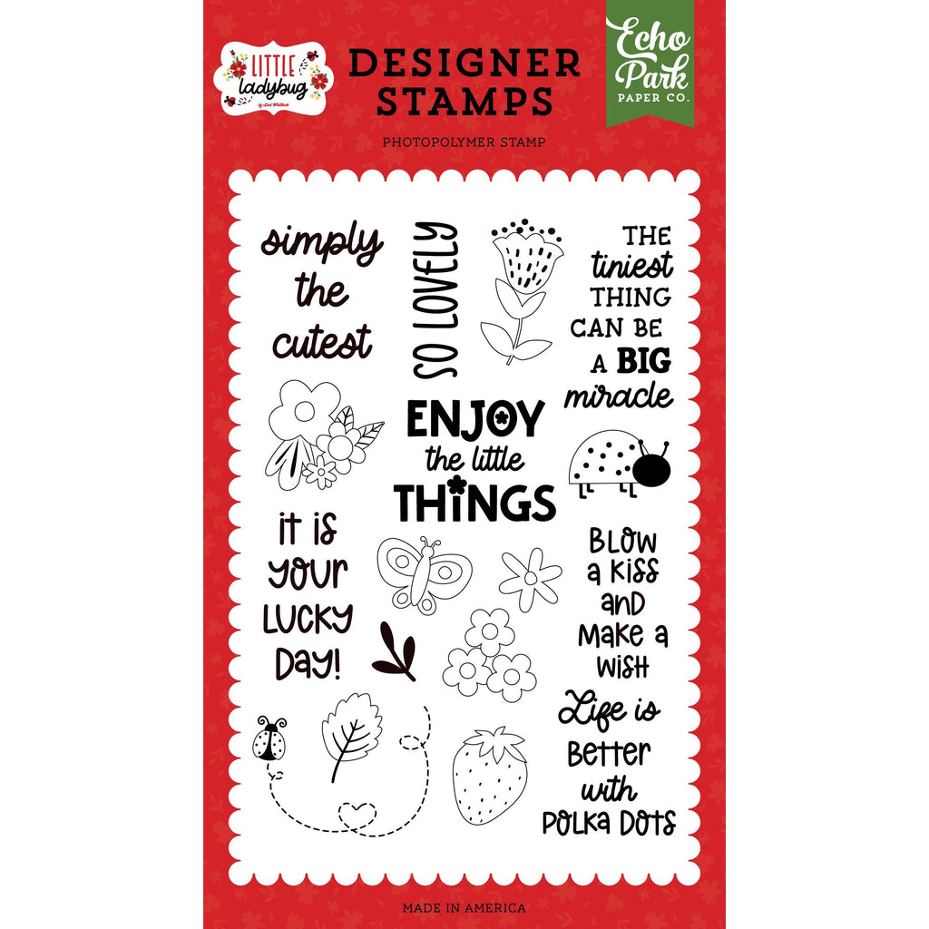 Echo Park - Little Ladybug - Stamp Set - Simple The Cutest