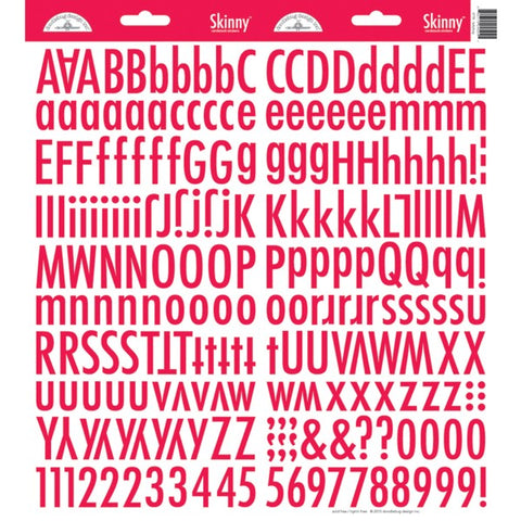 Doodlebug - Skinny Alphabet Stickers - Ladybug