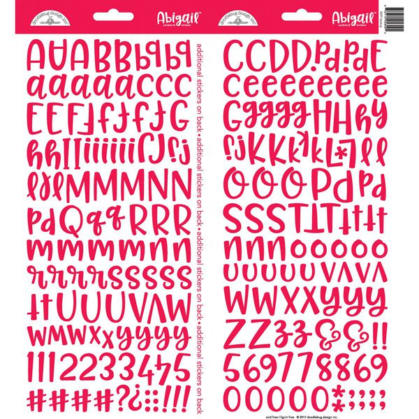 Doodlebug - Abigail Alphabet Stickers - Ladybug