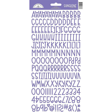 Doodlebug - Sunshine Alphabet Stickers - Lilac