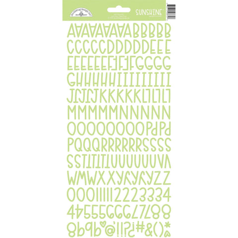 Doodlebug - Sunshine Alphabet Stickers - Limeade