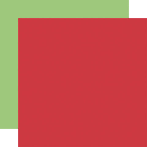Echo Park - My Little Boy - 12x12 Single Sheet - Coordinating Solids - Red / Green