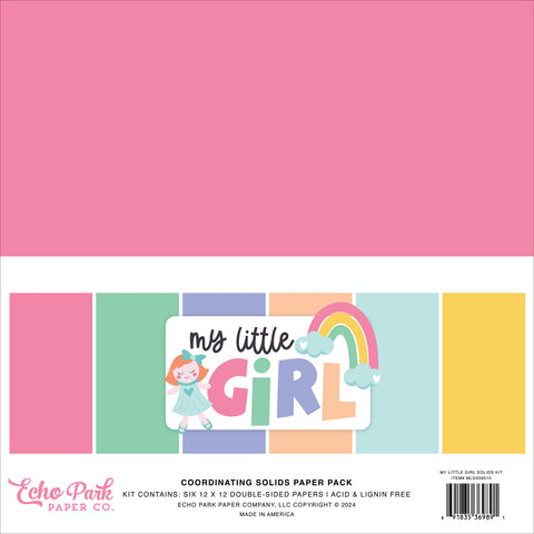 Echo Park - My Little Girl - 12x12 Coordinating Solids Kit