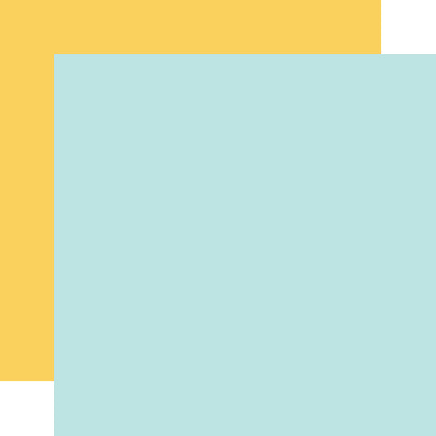 Echo Park - My Little Girl - 12x12 Single Sheet - Coordinating Solids - Blue / Yellow