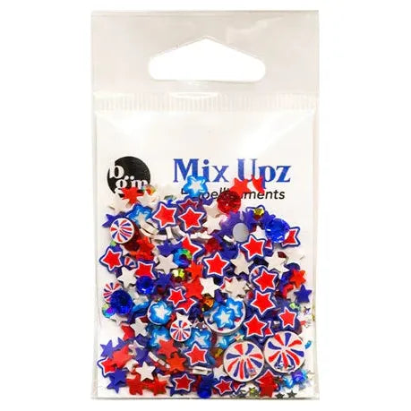 Buttons Galore & More - Shaker Embellishments - Mix Upz - Fireworks / MXZ122