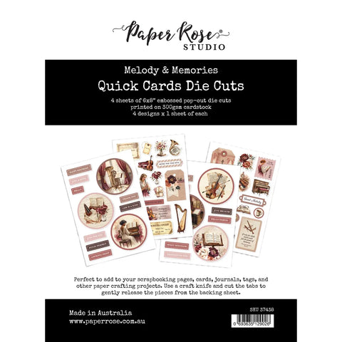 Paper Rose - Melody & Memories - Quick Cards Die Cuts
