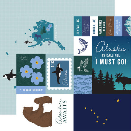 Echo Park - Our United States - 12x12 Single Sheets / Alaska