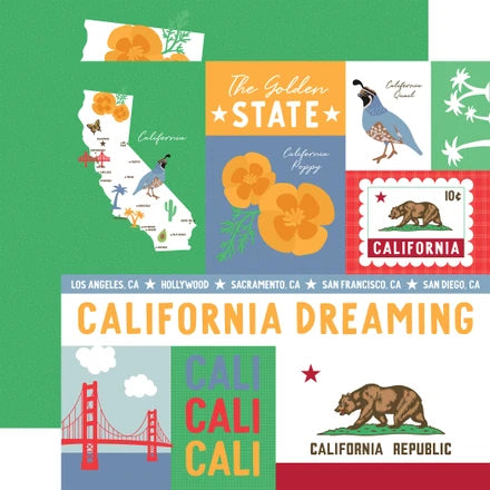 Echo Park - Our United States - 12x12 Single Sheets / California