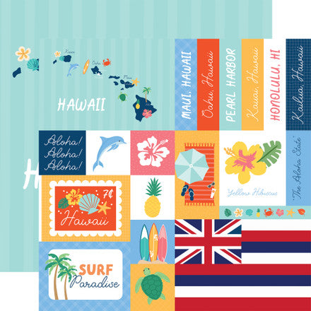 Echo Park - Our United States - 12x12 Single Sheets / Hawaii