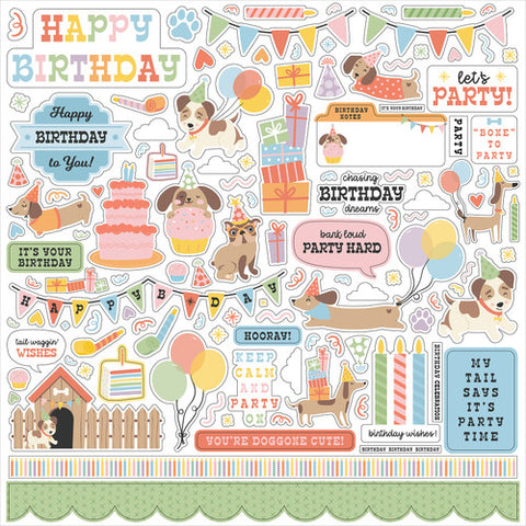 Echo Park - Party Animal - 12x12 Element Sticker Sheet