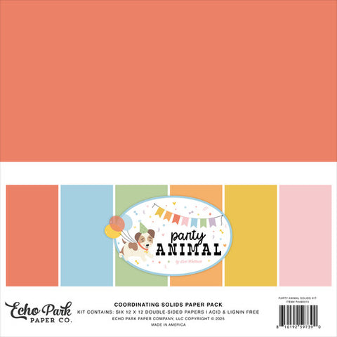 Echo Park - Party Animal - 12x12 Coordinating Solids Kit