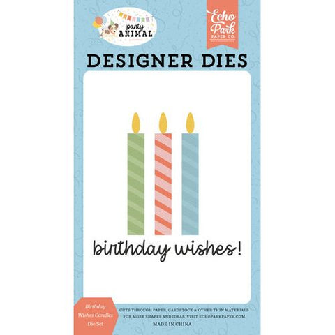 Echo Park - Party Animal - Birthday Wishes Candles Die Set