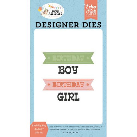 Echo Park - Party Animal - Birthday Boy and Girl Die Set