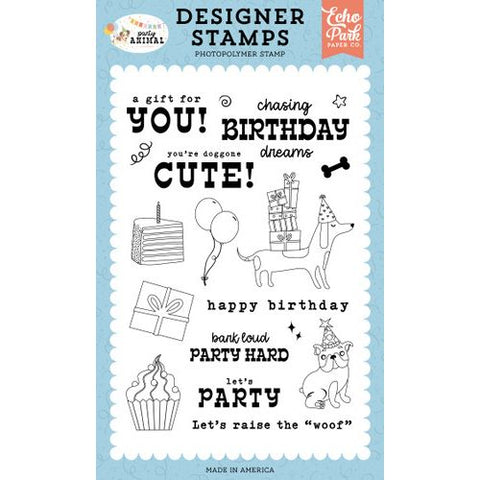 Echo Park - Party Animal - Chasing Birthday Dreams Stamp Set