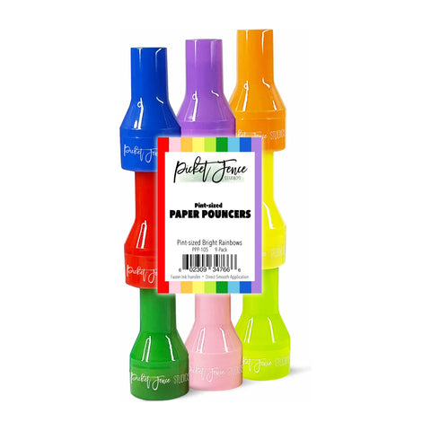 Picket Fence Studios - Paper Pouncers / Pint Sized - Bright Rainbow 9 pk
