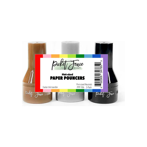 Picket Fence Studios - Paper Pouncers / Pint Sized - Neutrals 3 pk