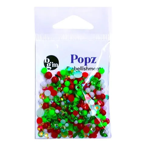 Buttons Galore & More - Shaker Embellishments - Popz - Holiday Mix / POP112