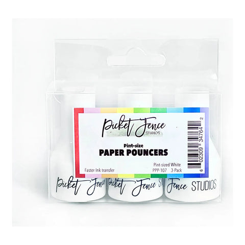 Picket Fence Studios - Paper Pouncers / Pint Sized - White 3 pk