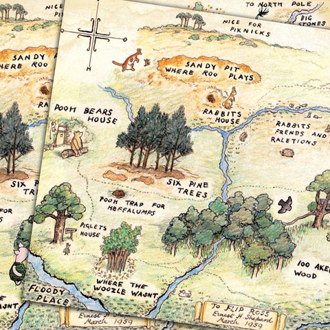 Country Craft Creations - Pooh's Adventure with Friends - 8x8 - Cotton Bristol