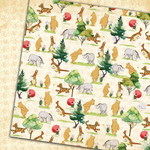 Country Craft Creations - Pooh's Adventure with Friends - 12x12 - Cotton Bristol