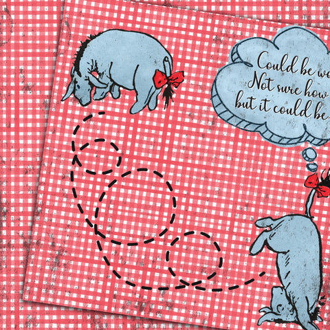 Country Craft Creations - Pooh's Adventure with Friends - 8x8 - Cotton Bristol