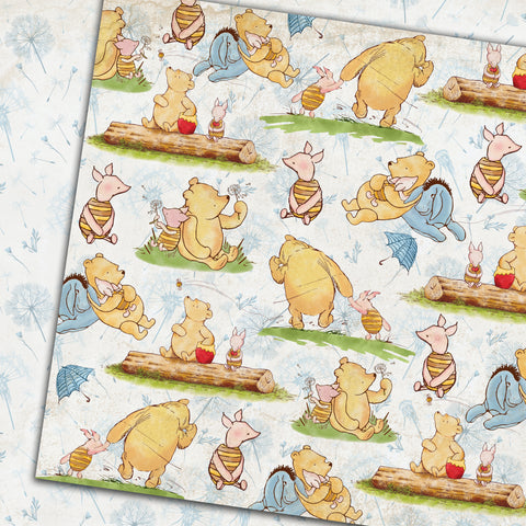 Country Craft Creations - Pooh's Adventure with Friends - 12x12 - Cotton Bristol