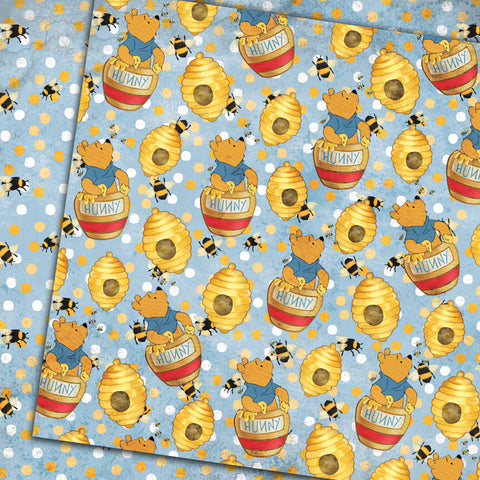 Country Craft Creations - Pooh's Adventure with Friends - 12x12 - Cotton Bristol