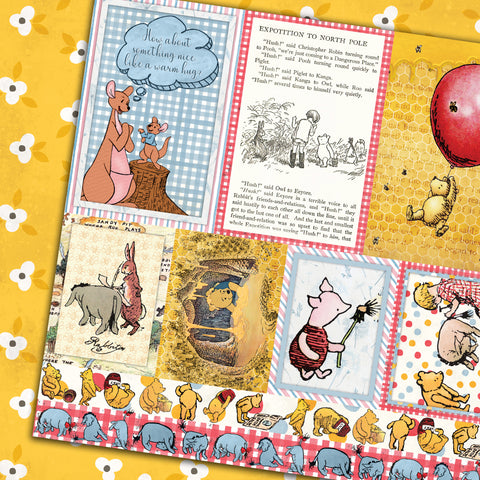 Country Craft Creations - Pooh's Adventure with Friends - 12x12 - Cotton Bristol