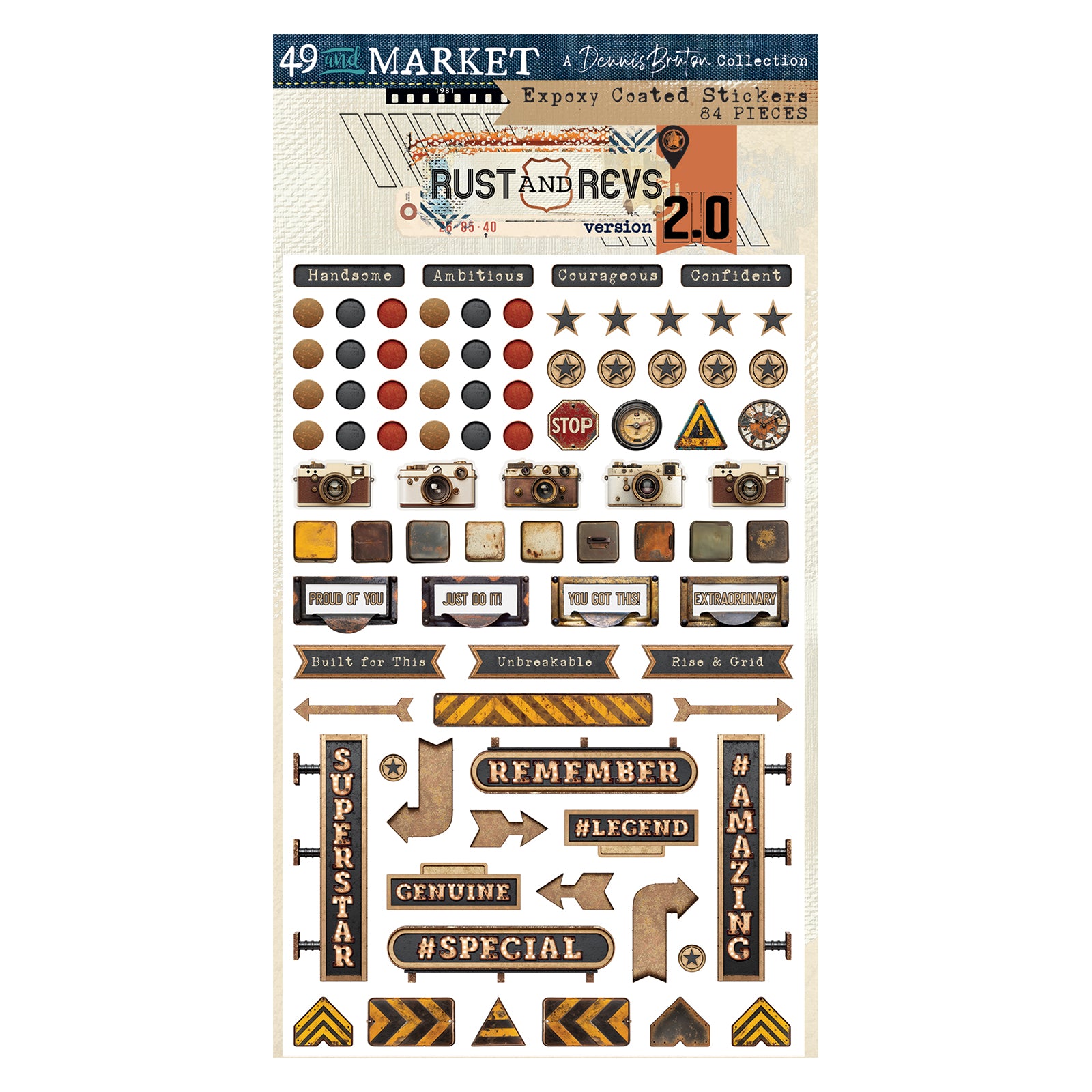 49 & Market - Rust And Revs 2.0 - Epoxy Coated Stickers – Country Craft ...