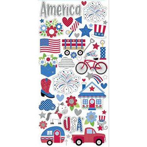 Doodlebug - Yankee Doodle - Icons Stickers / 5602