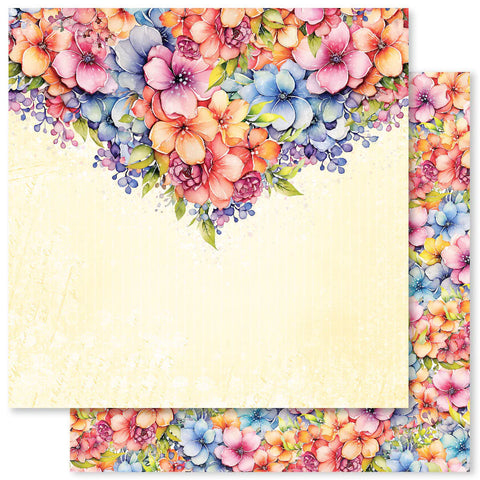 Paper Rose - Rainbow Garden - 12x12 Single Sheets / B