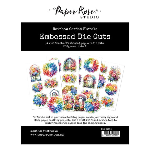 Paper Rose - Rainbow Garden  - Embossed Die Cuts / Florals