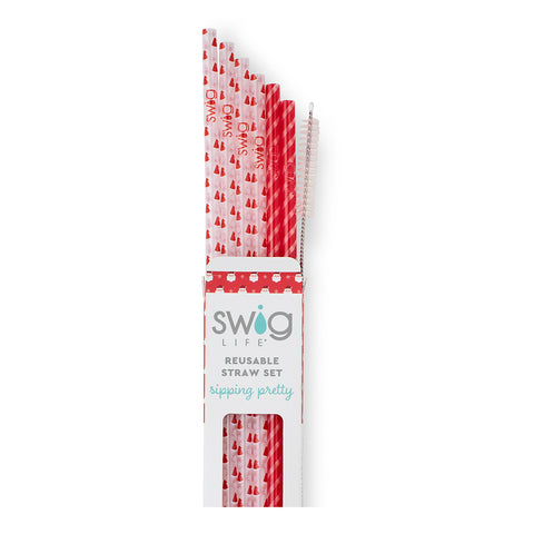 Swig - Reusable Straw Set / Santa Baby + Candy Cane