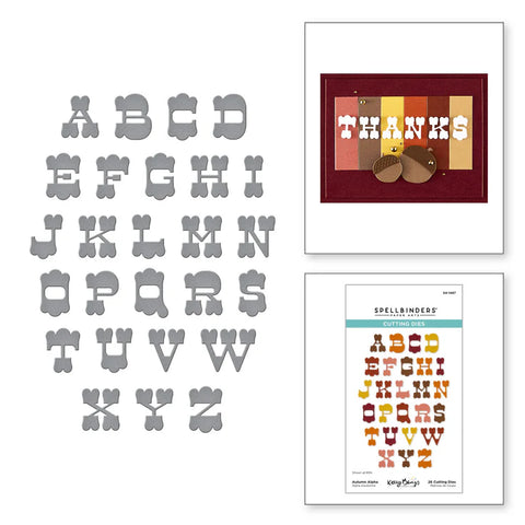 Spellbinders - Autumn Alpha Etched Dies from the Autumn Archives Collection