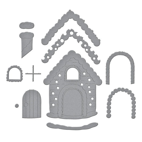 Spellbinders - Gingerbread House Etched Dies from the Candy Christmas Collection by Stamperia